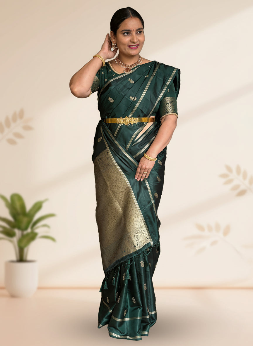 Butter Viscose (Leaf Motifs and Grand Pallu)