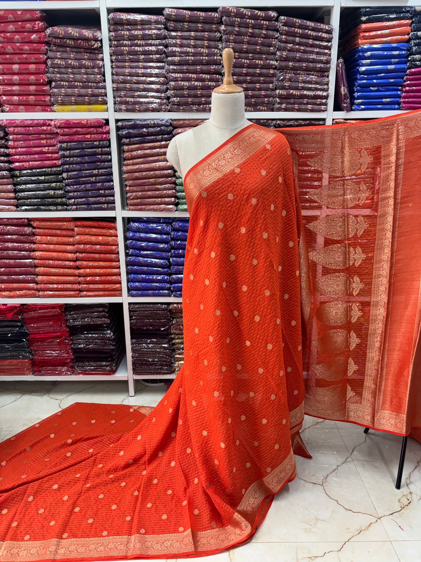 Georgette Chiffon (Checks, Motifs, and Rich Pallu)
