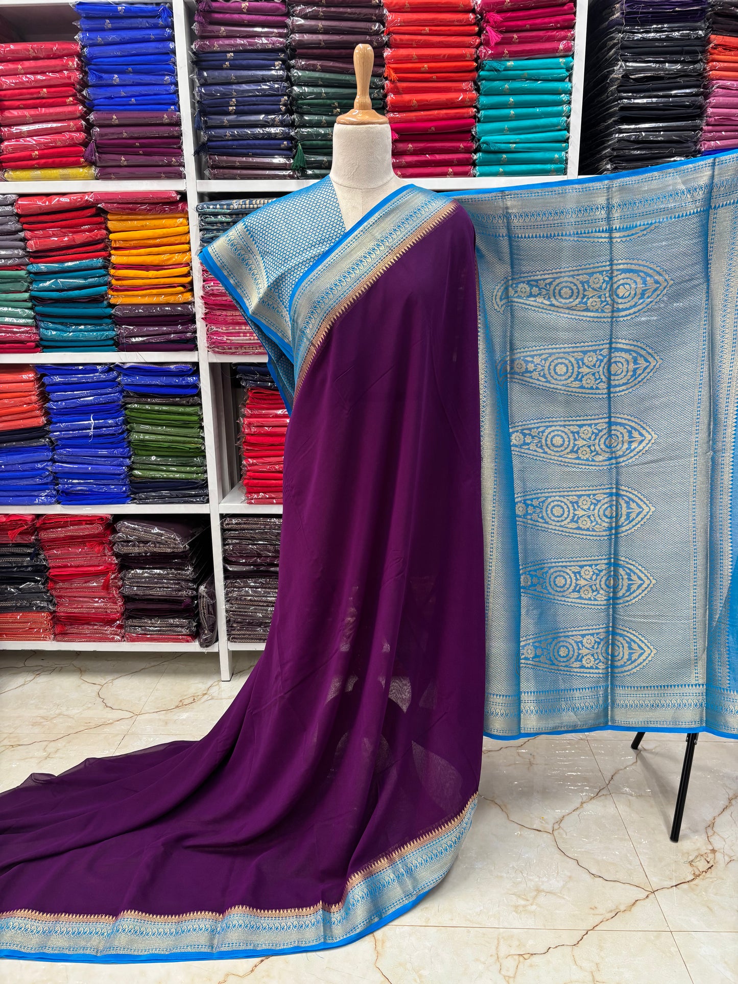 Georgette Chiffon (Mango border)