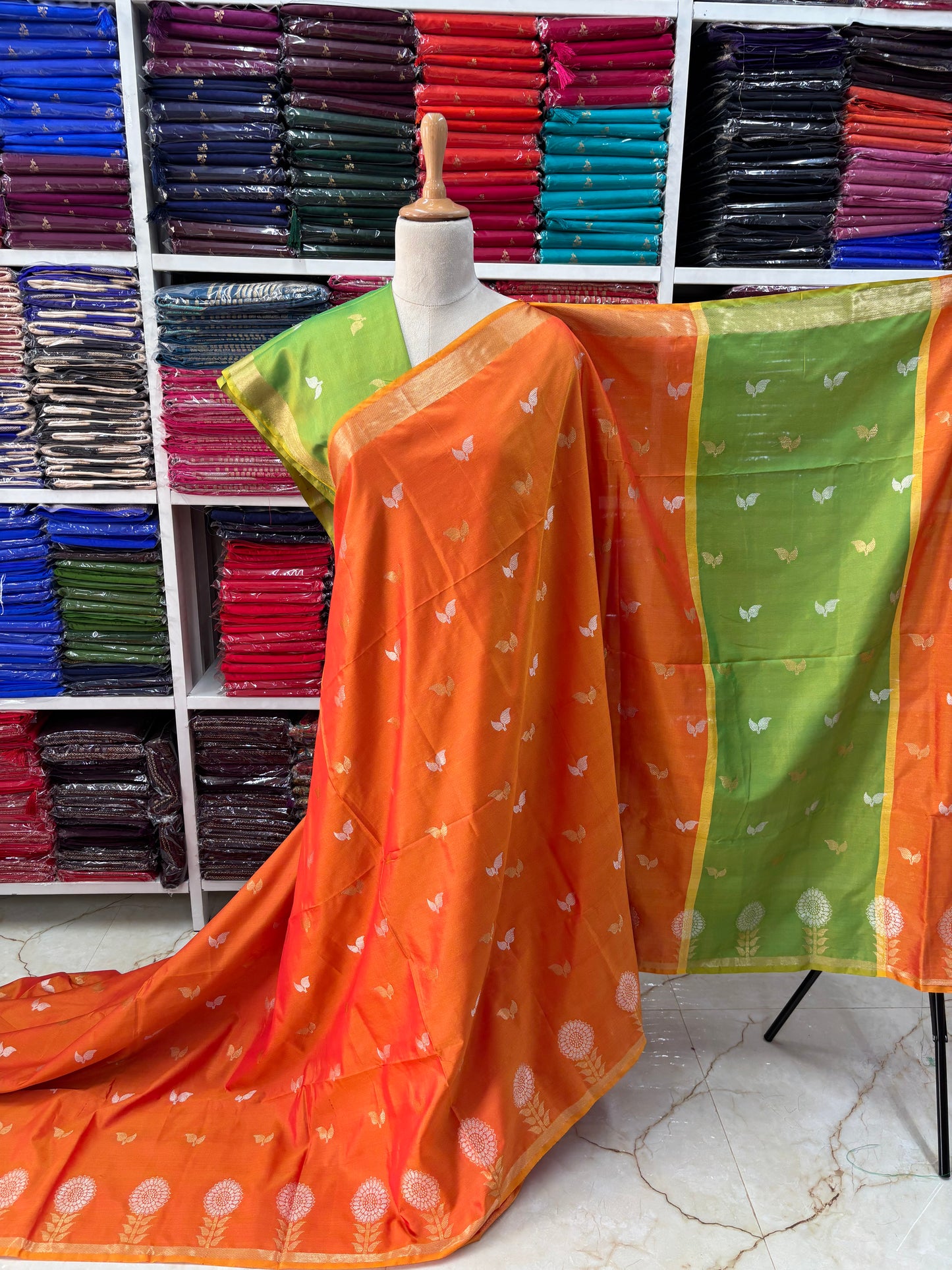 Semi Patola Saree (Double Leaves)