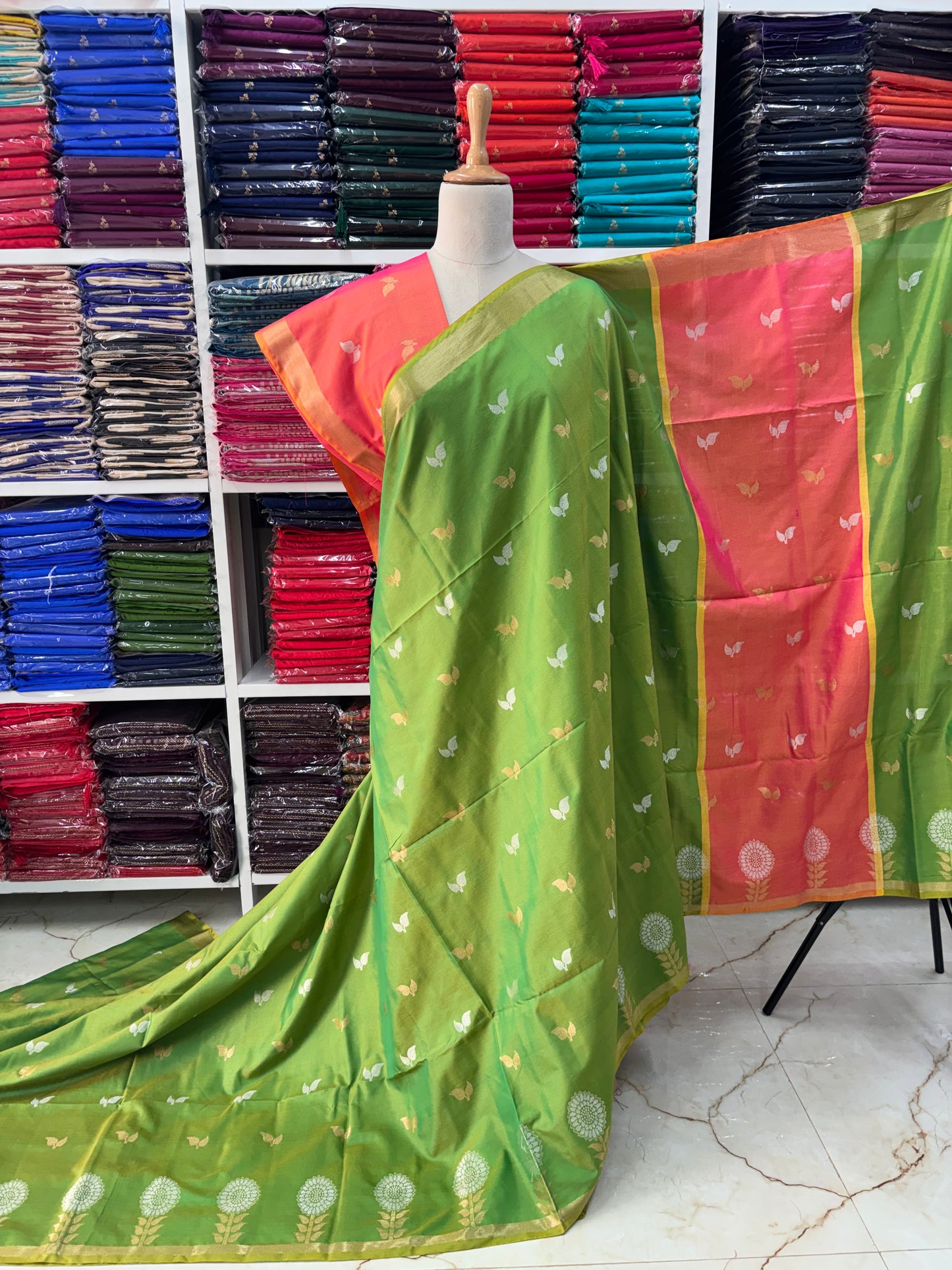 Semi Patola Saree (Double Leaves)