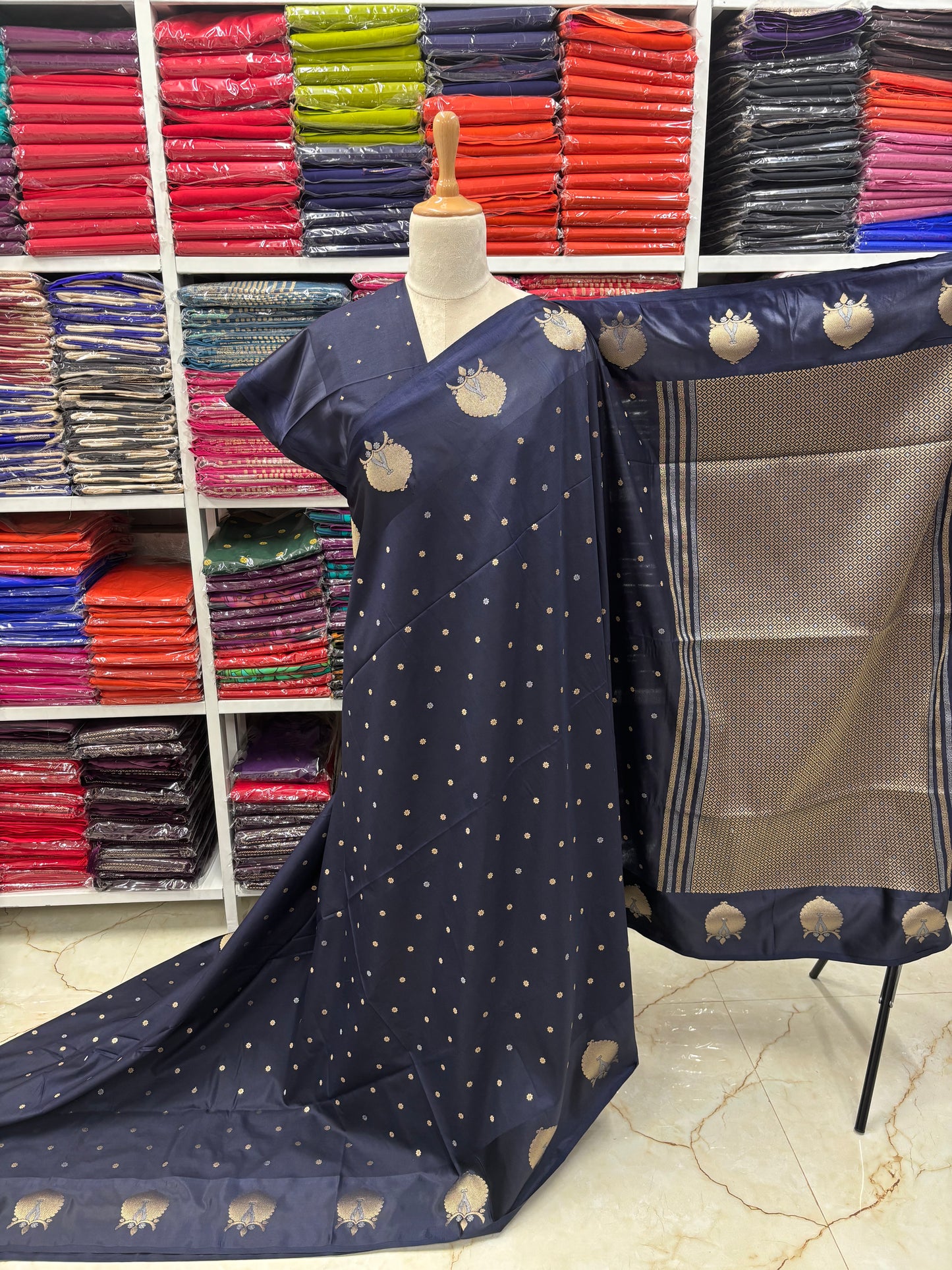 Russian Silk Saree (Satin Border)