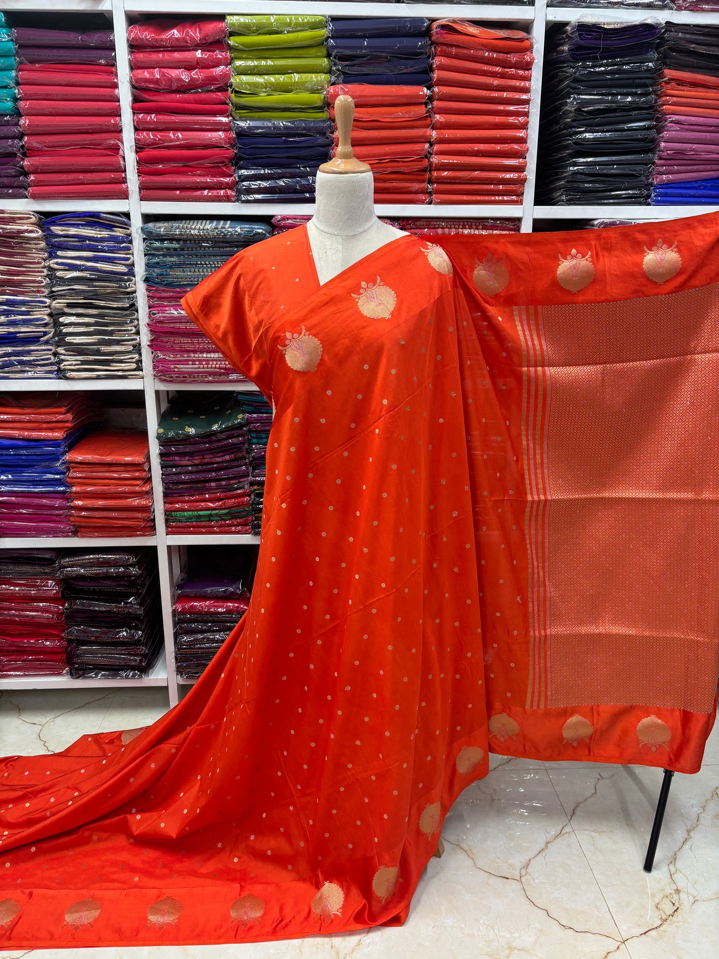 Russian Silk Saree (Satin Border)