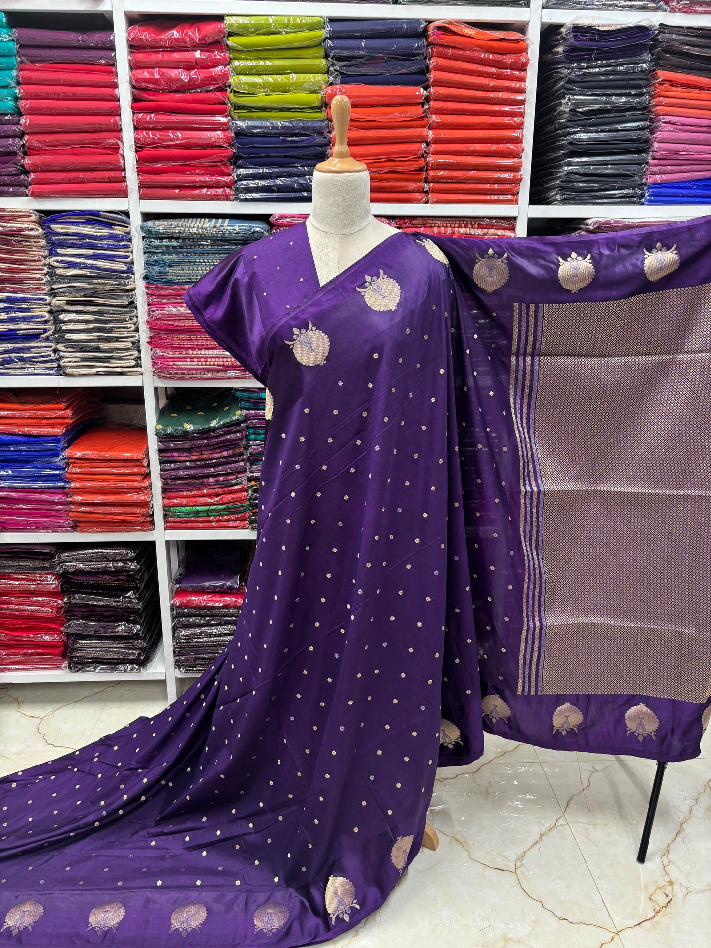 Russian Silk Saree (Satin Border)