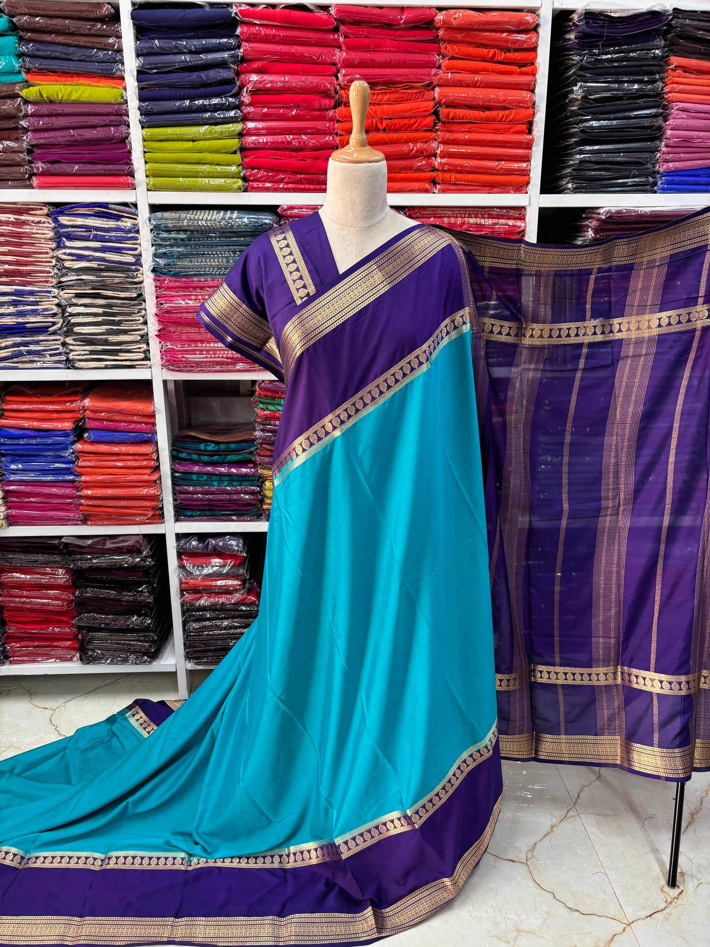 Semi Mysore Crepe (2D, Big Bentex Border)