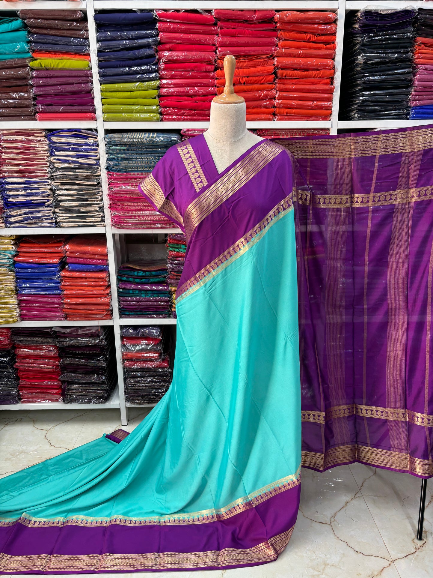 Semi Mysore Crepe (2D, Big Bentex Border)