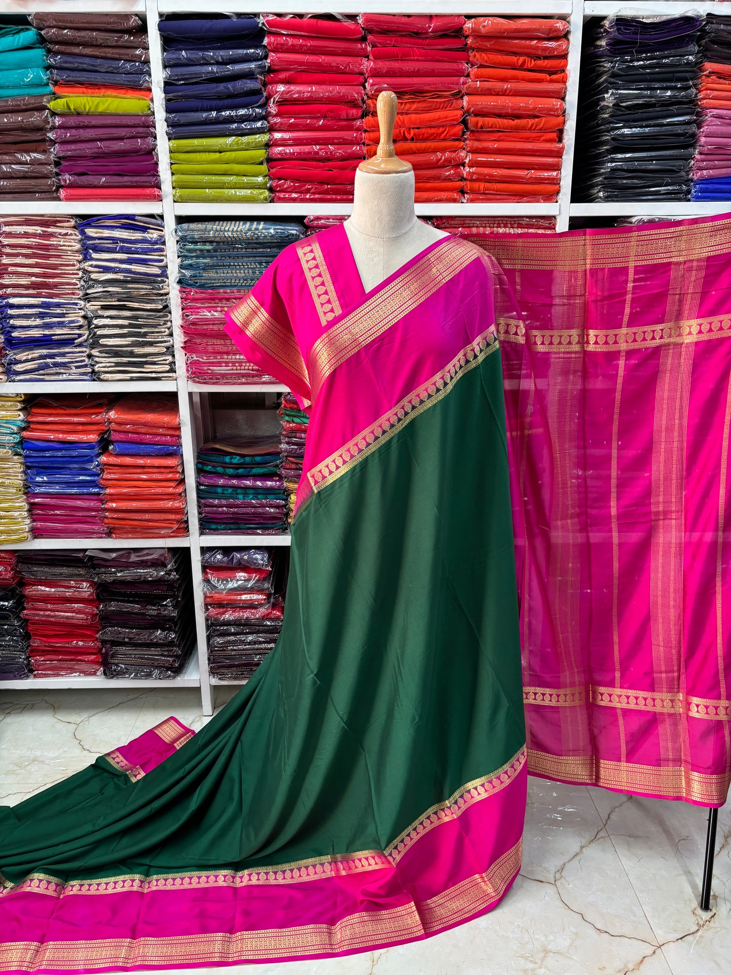 Semi Mysore Crepe (2D, Big Bentex Border)