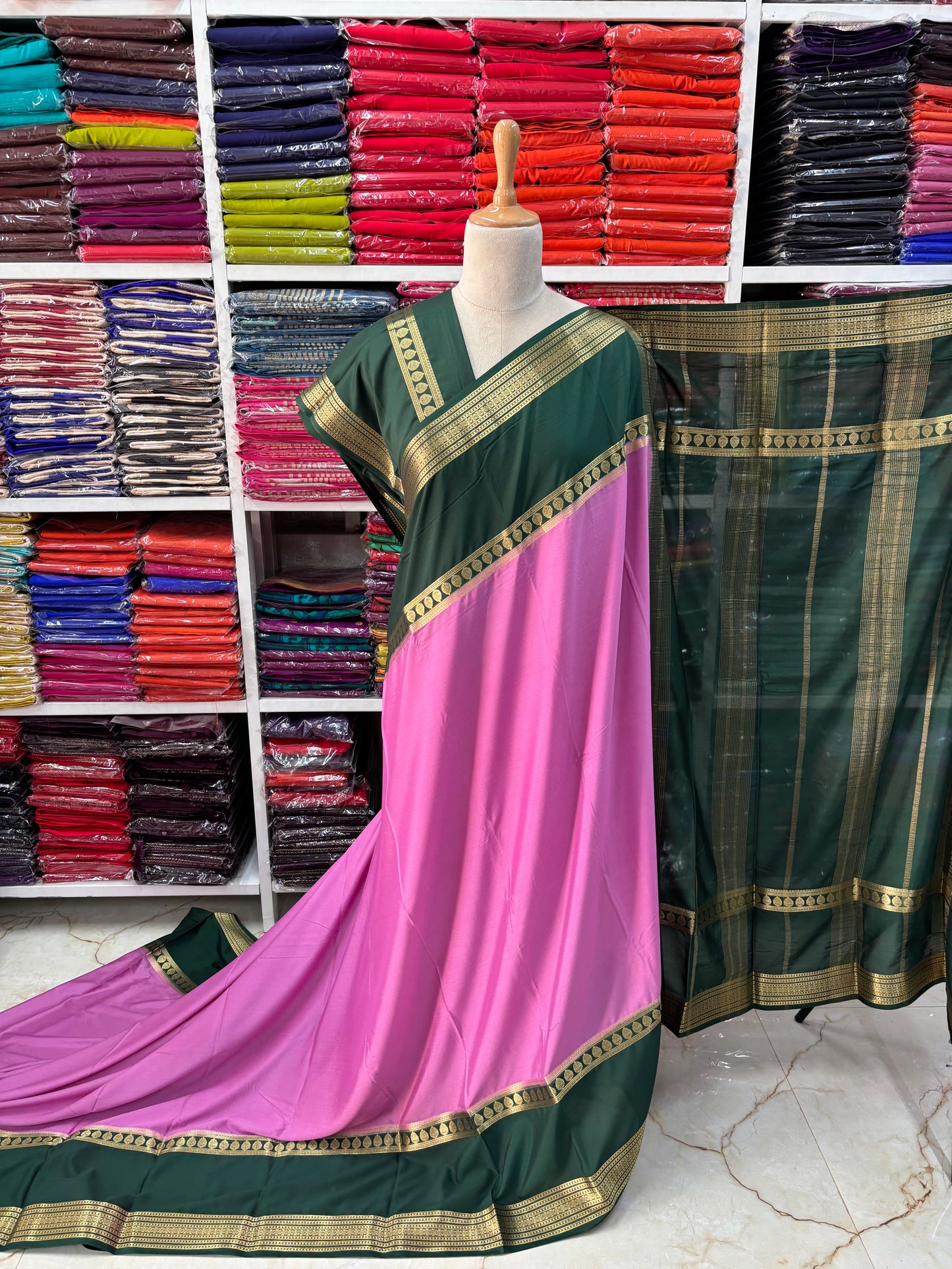 Semi Mysore Crepe (2D, Big Bentex Border)