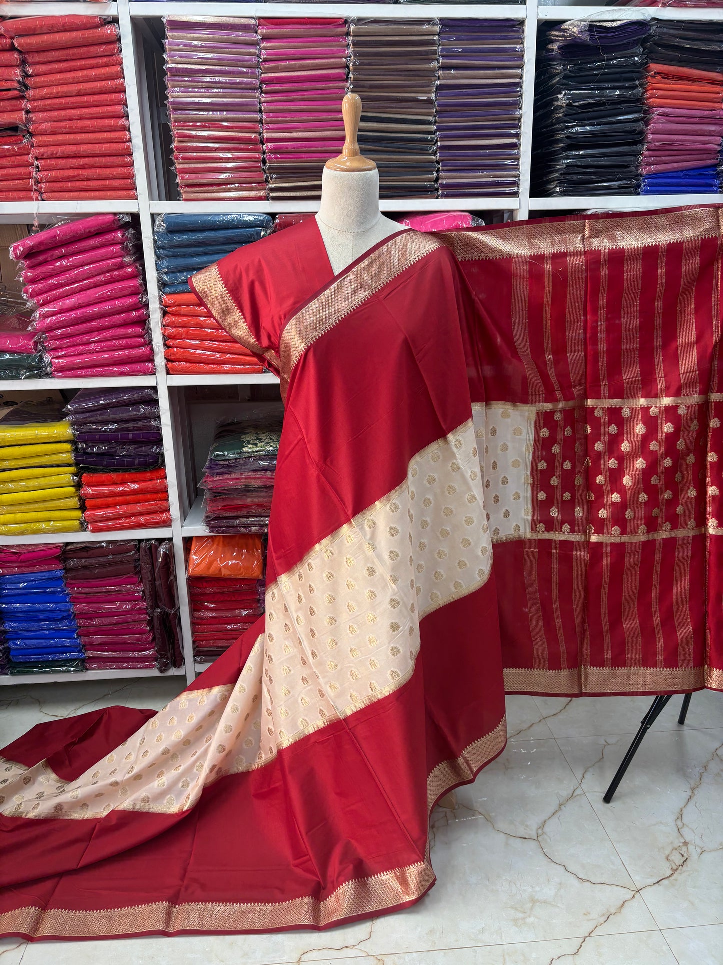 Semi Mysore Crepe (Premium, Half and Half)