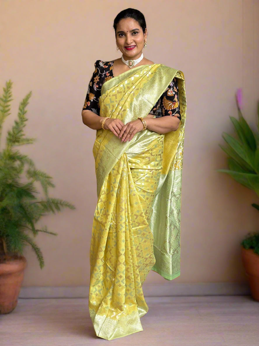 Cotton Blended Fancy Saree