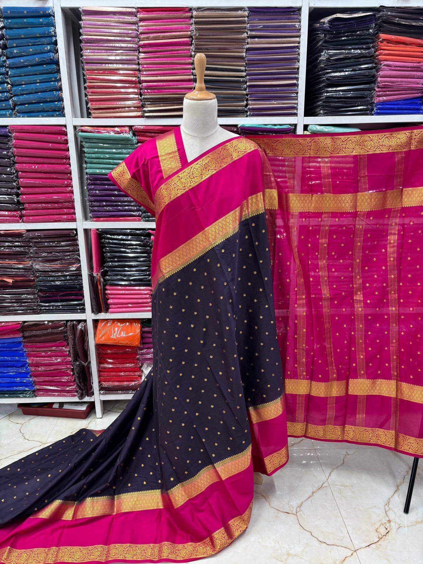 Semi Mysore Crepe (Motifs and Big Bentex)