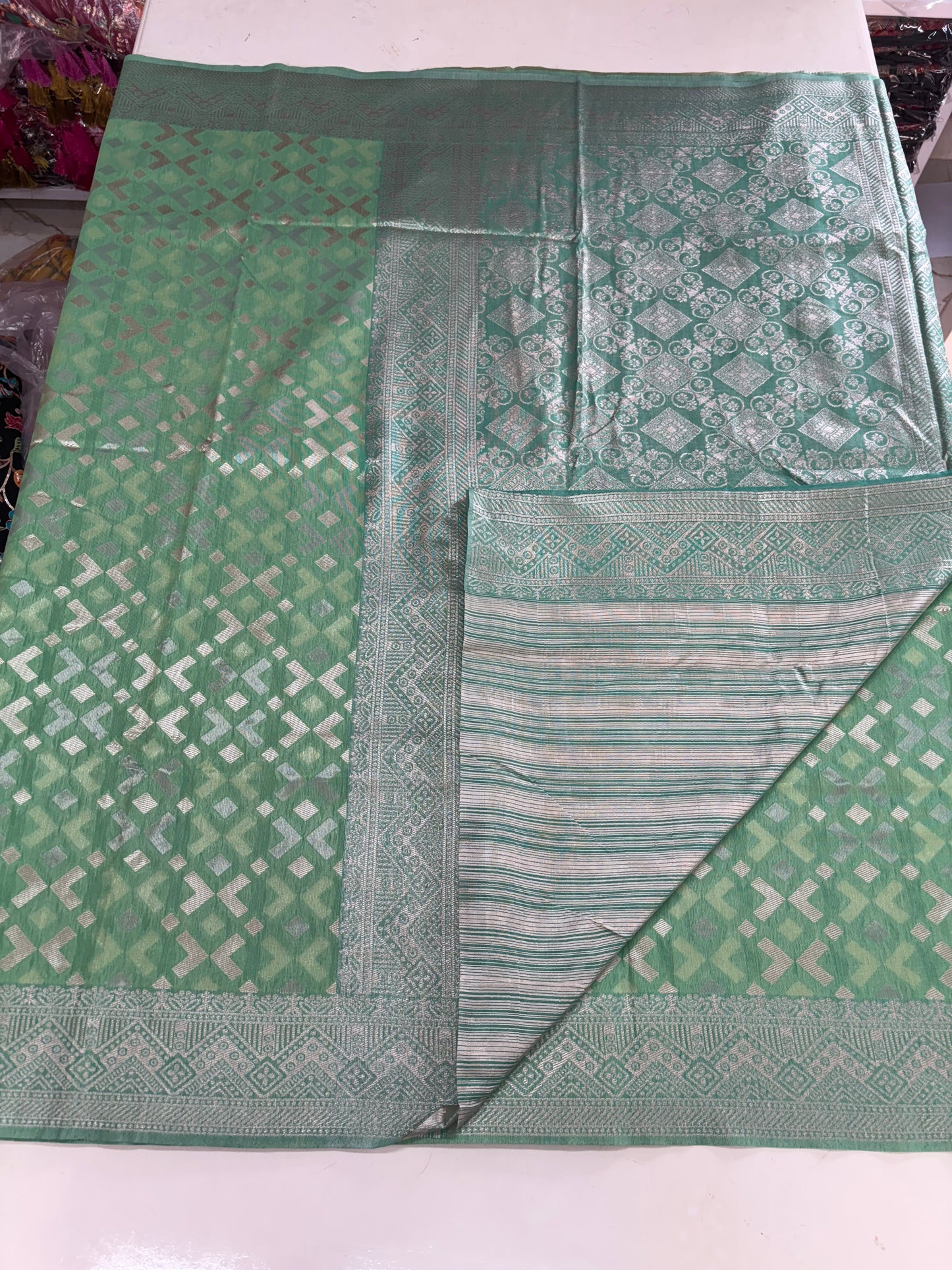 Cotton Blended Fancy Saree