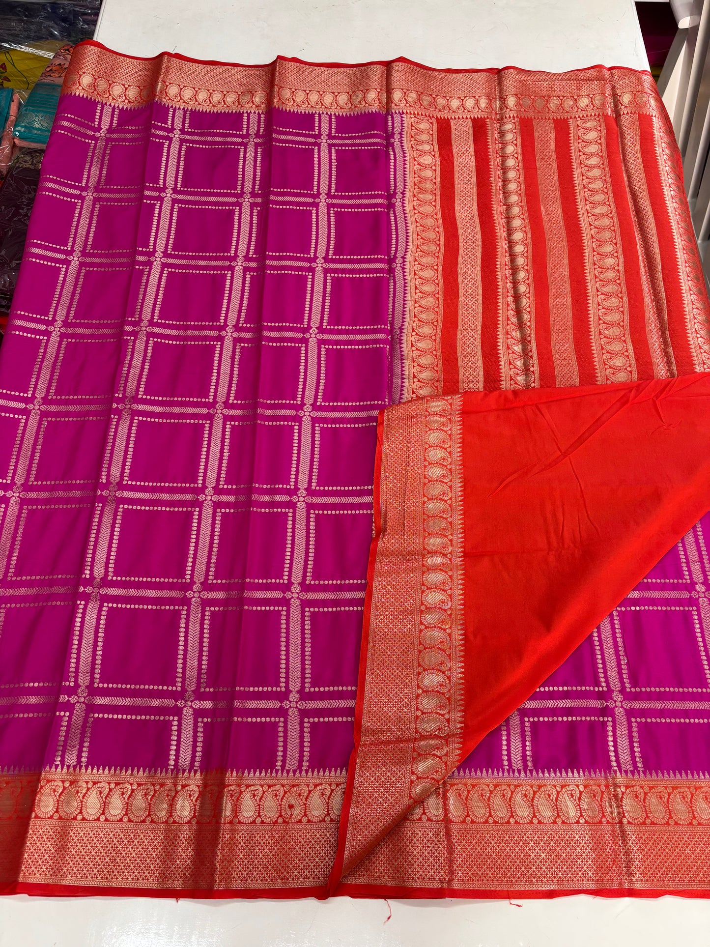 Semi Mysore Crepe (Premium, Rich Checks and Grand Chit Pallu)