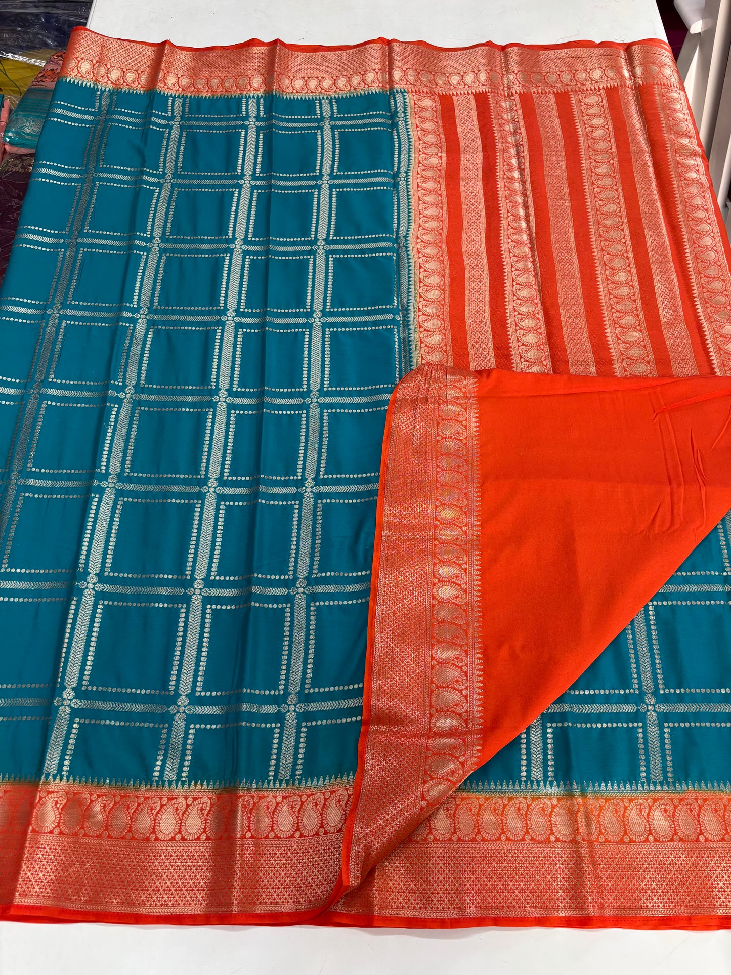 Semi Mysore Crepe (Premium, Rich Checks and Grand Chit Pallu)