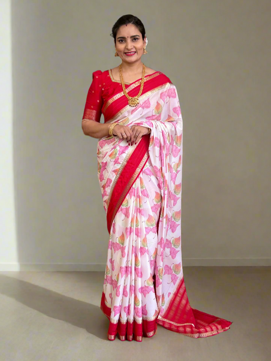 Printed Semi Mysore Crepe
