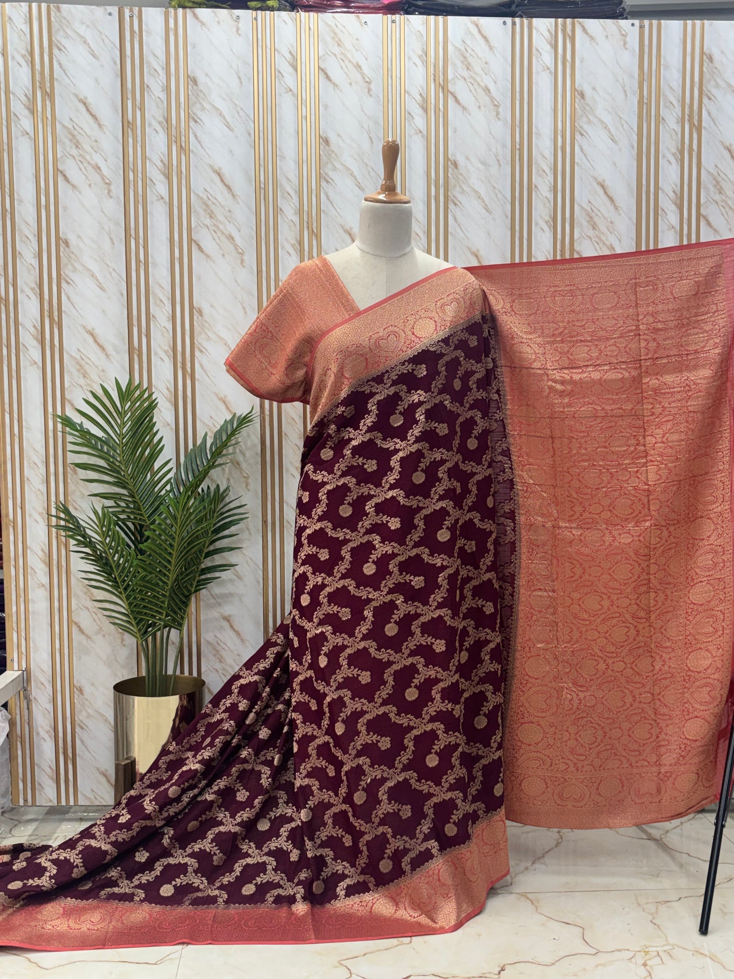 Crushed Chinnon (Premium, Banarasi Jal Design)