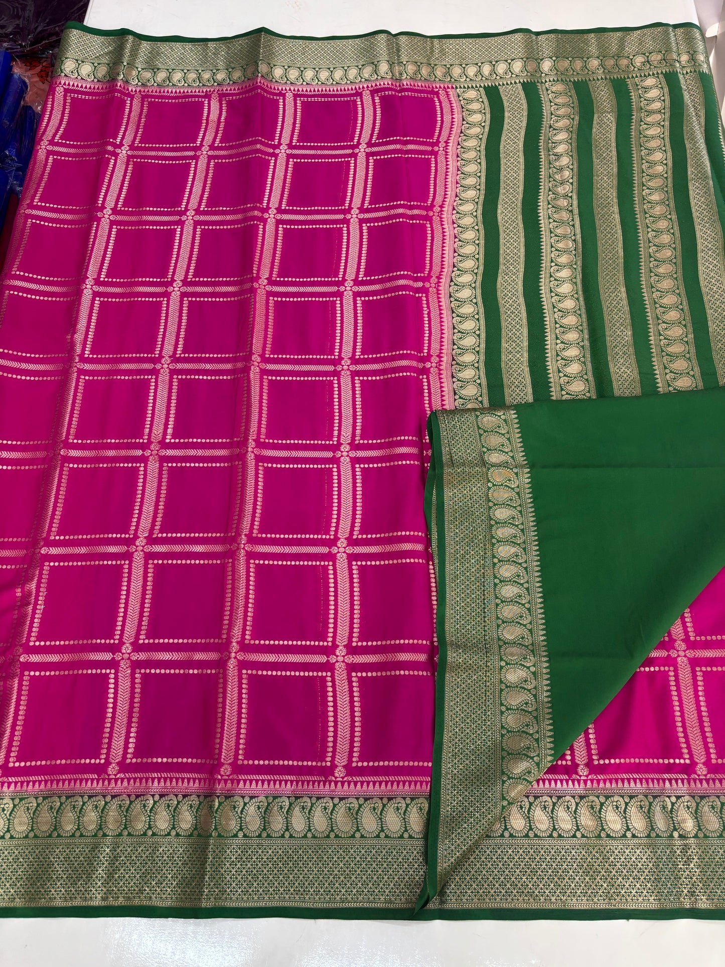 Semi Mysore Crepe (Premium, Rich Checks and Grand Chit Pallu)