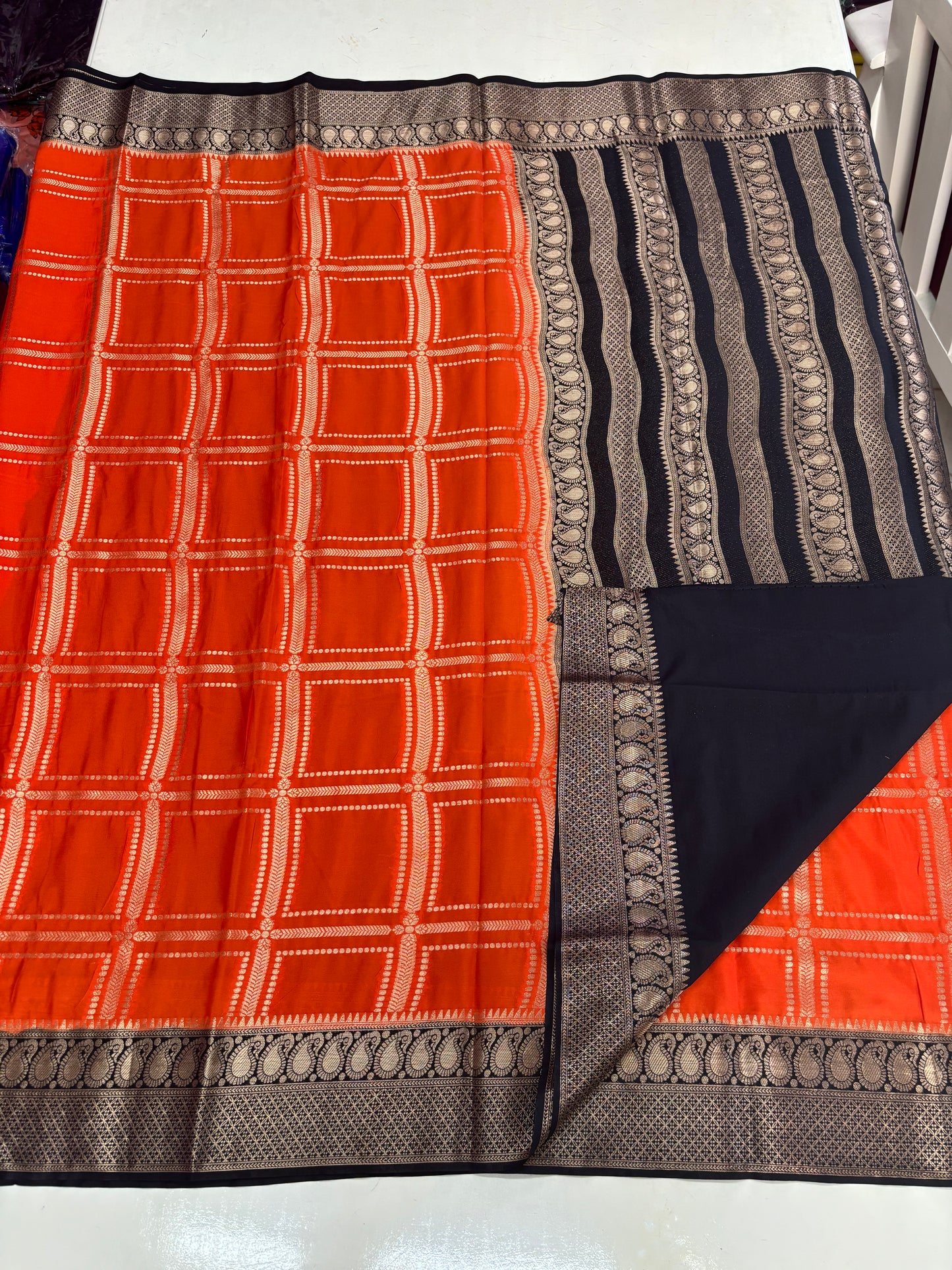 Semi Mysore Crepe (Premium, Rich Checks and Grand Chit Pallu)