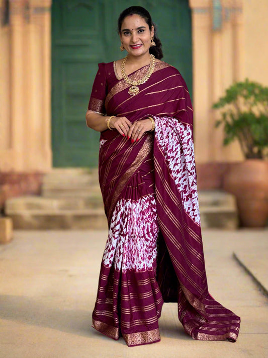 Semi Mysore Crepe (2D, Shibori)