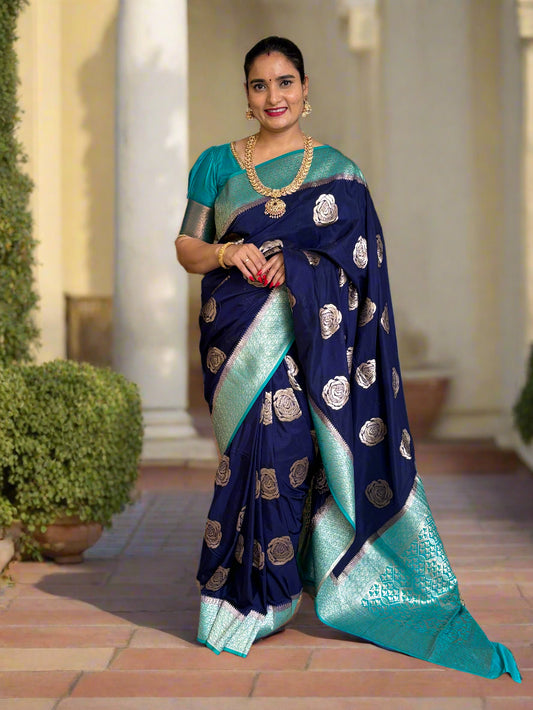 Georgette (Big Rose Motifs and Rich Pallu)