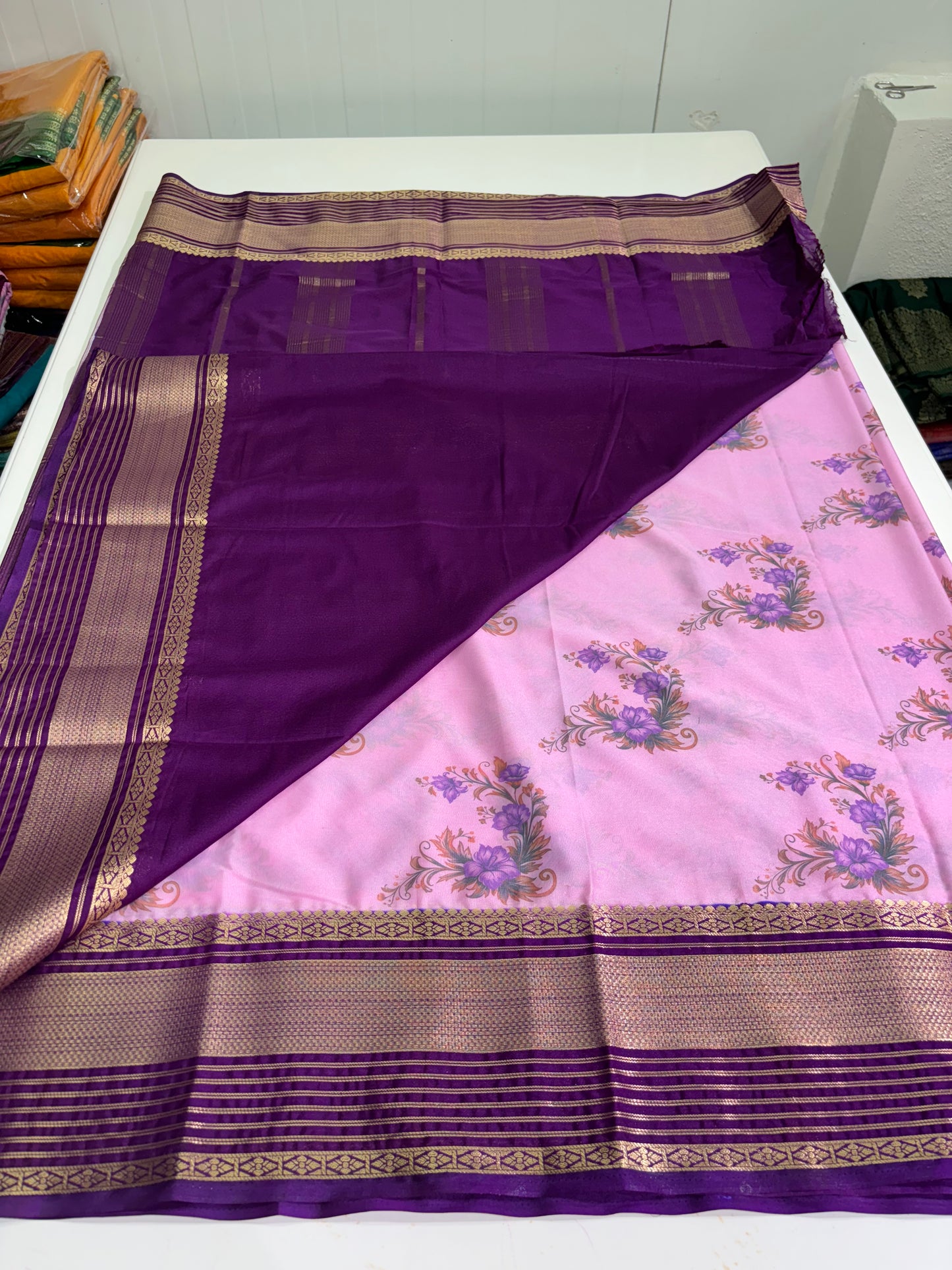 Printed Semi Mysore Crepe