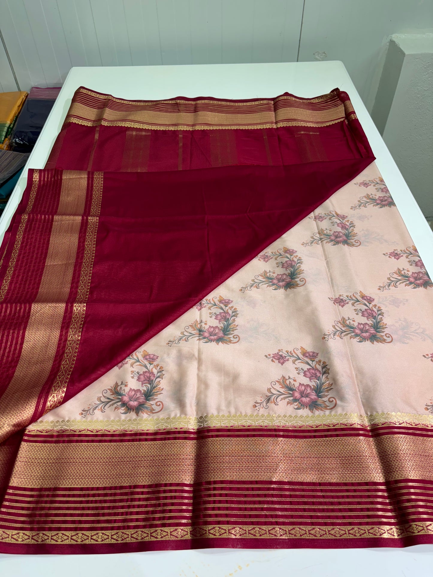 Printed Semi Mysore Crepe