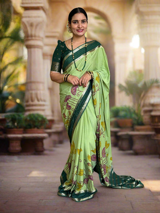 Printed Semi Mysore Crepe