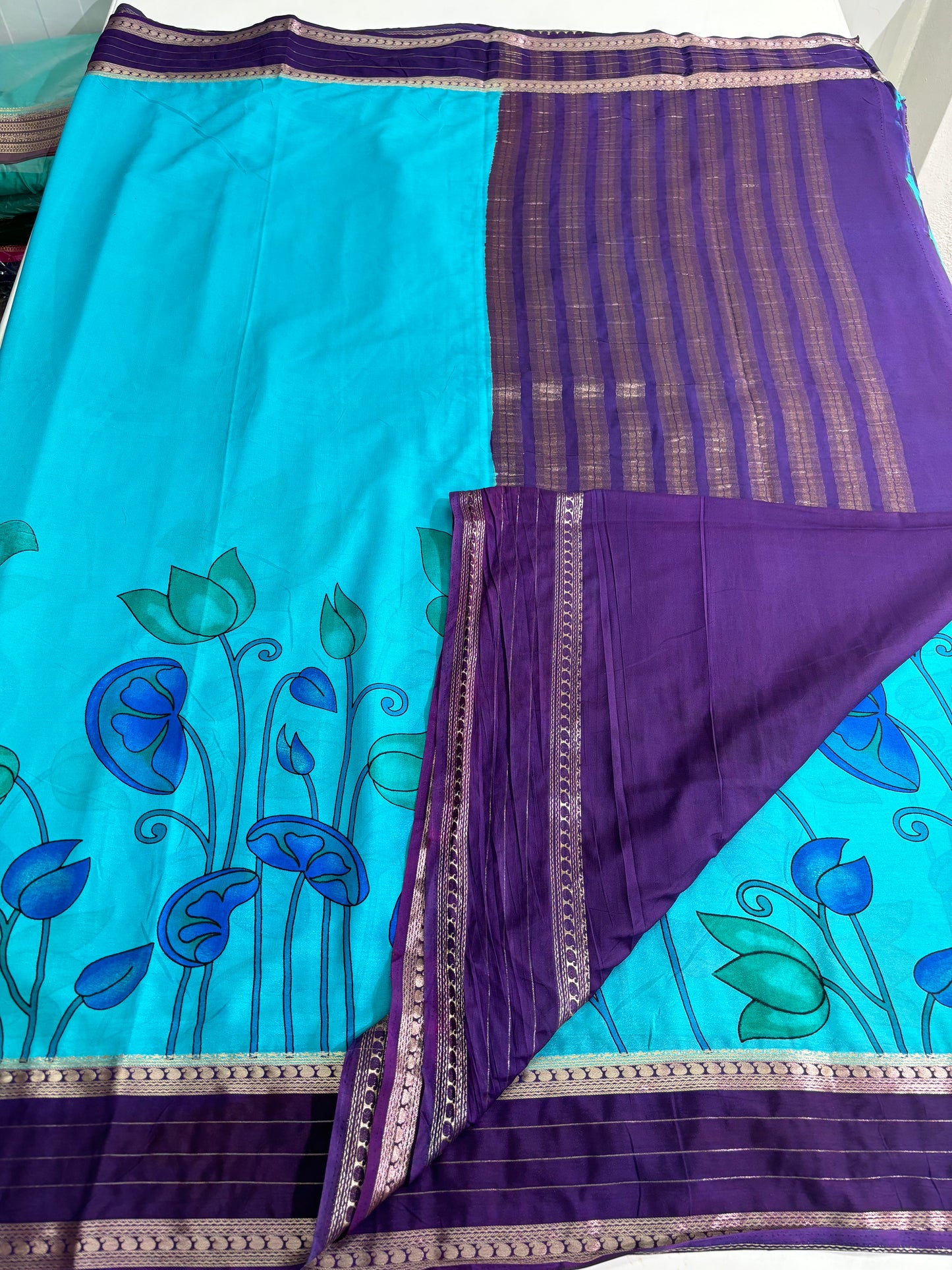 Printed Semi Mysore Crepe