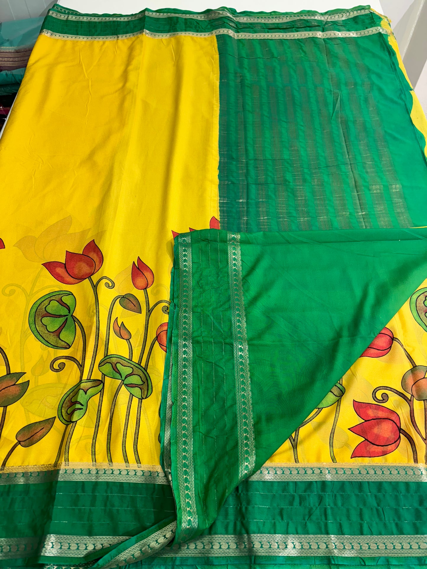 Printed Semi Mysore Crepe