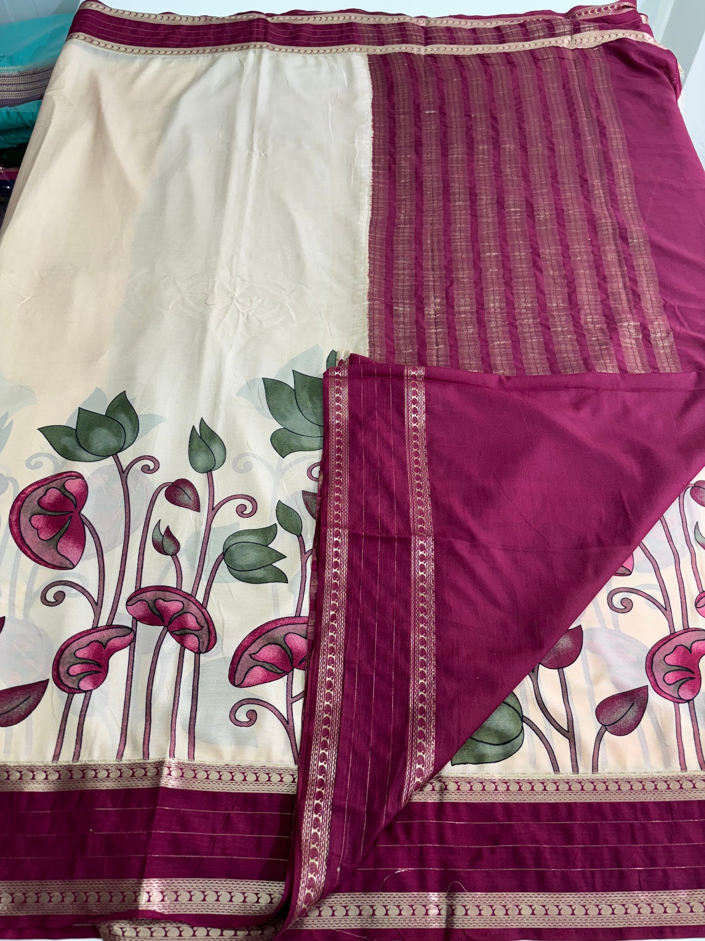 Printed Semi Mysore Crepe