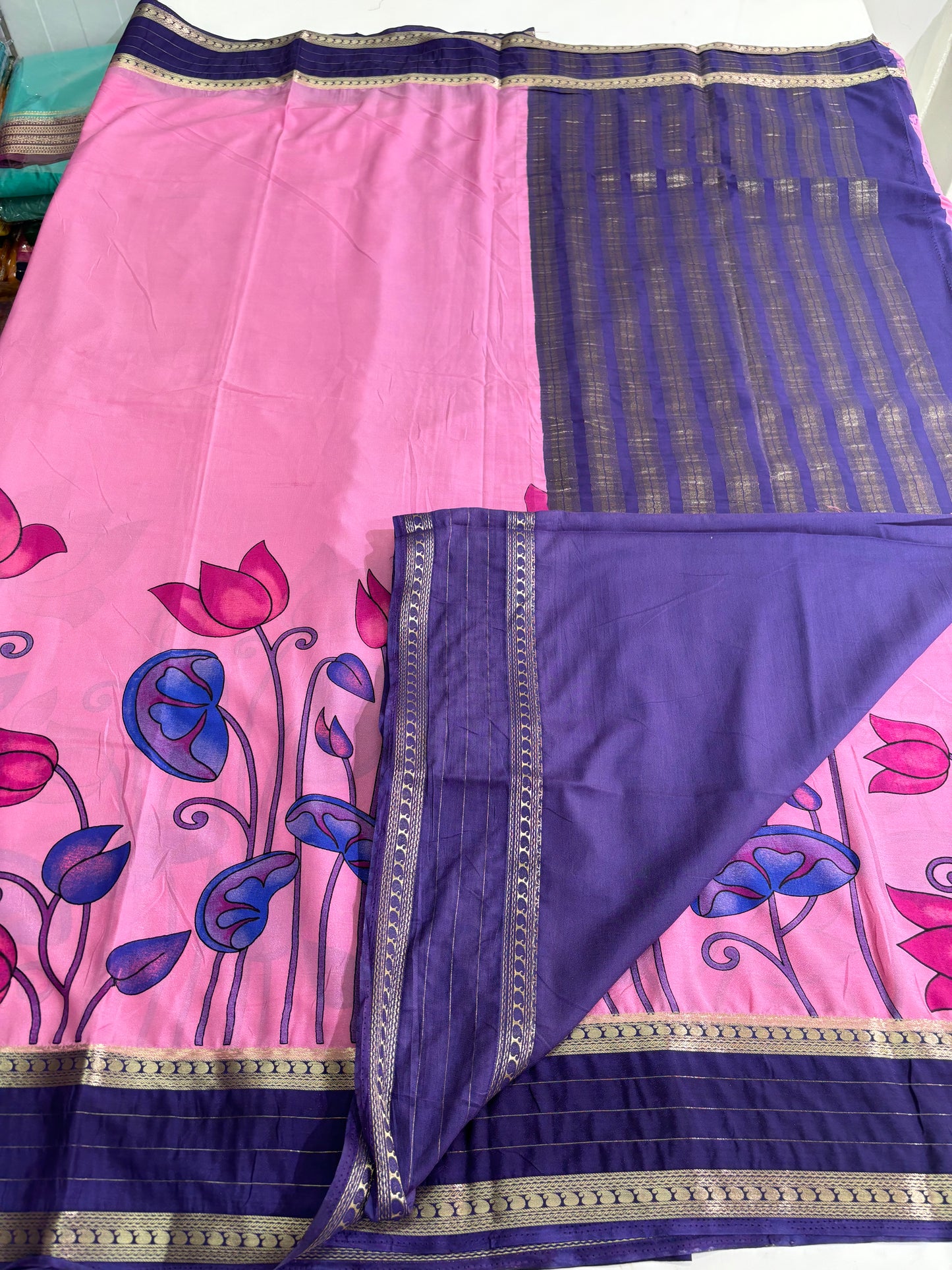 Printed Semi Mysore Crepe