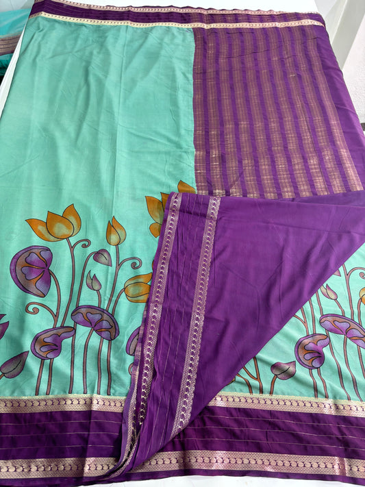 Printed Semi Mysore Crepe