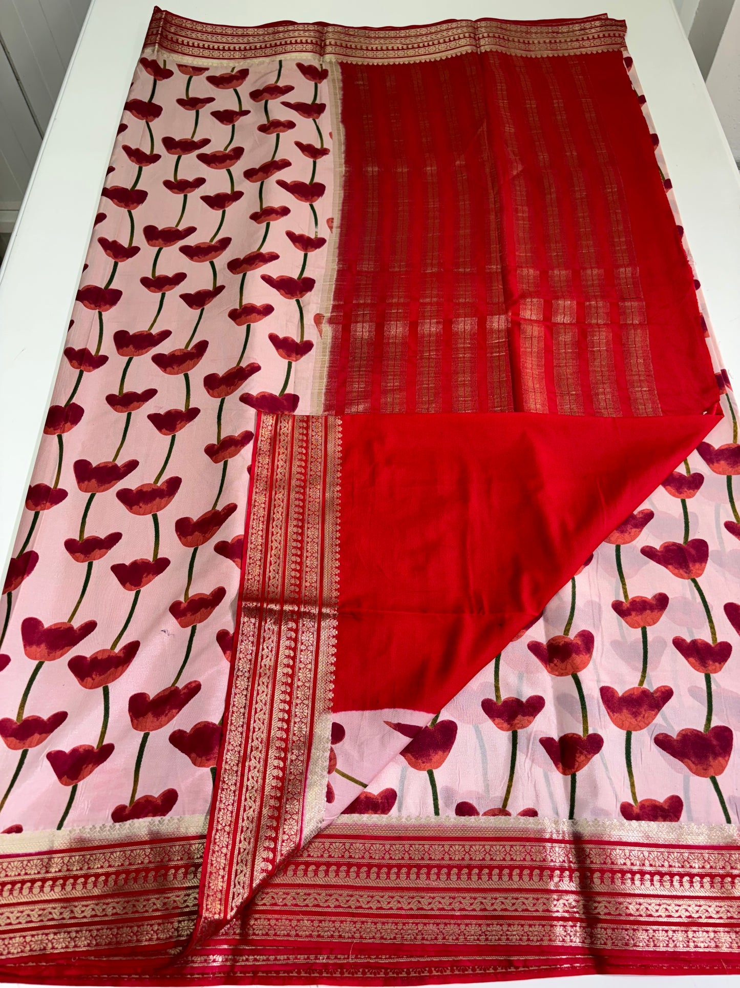 Printed Semi Mysore Crepe (Premium)