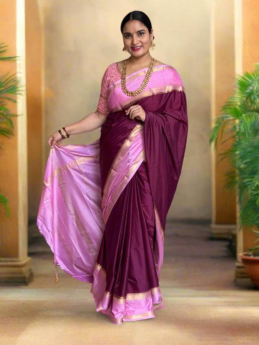 Semi Mysore Crepe (Premium, Mango Motifs Bentex Border)
