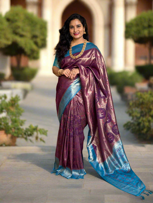 Paithani Saree (Premium, Gold Shade)