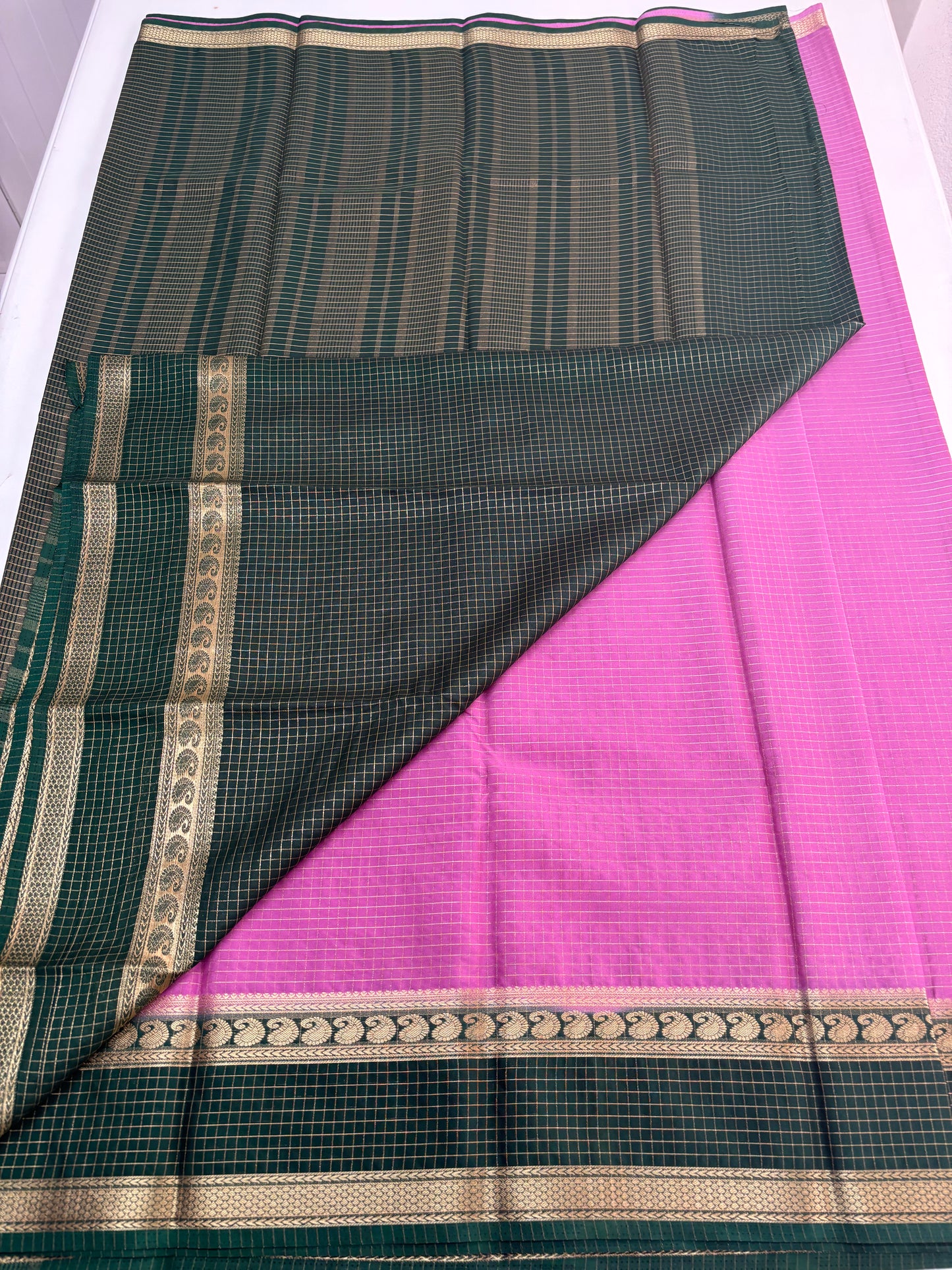 Semi Mysore Crepe (Checks Bentex)