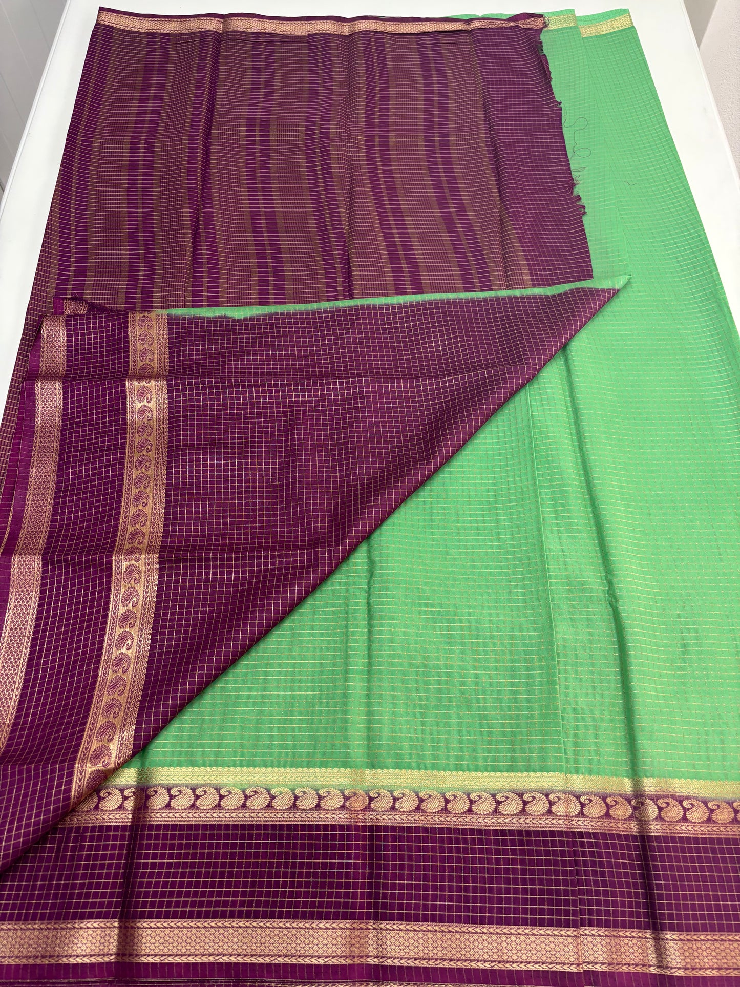 Semi Mysore Crepe (Checks Bentex)