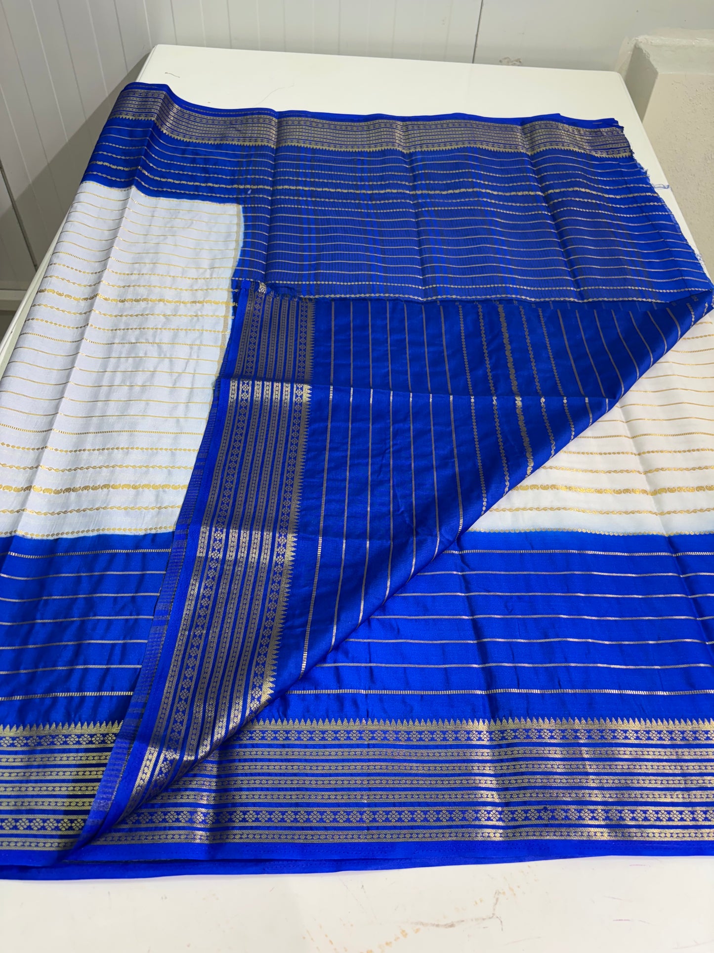 Semi Mysore Crepe (2D Center White)