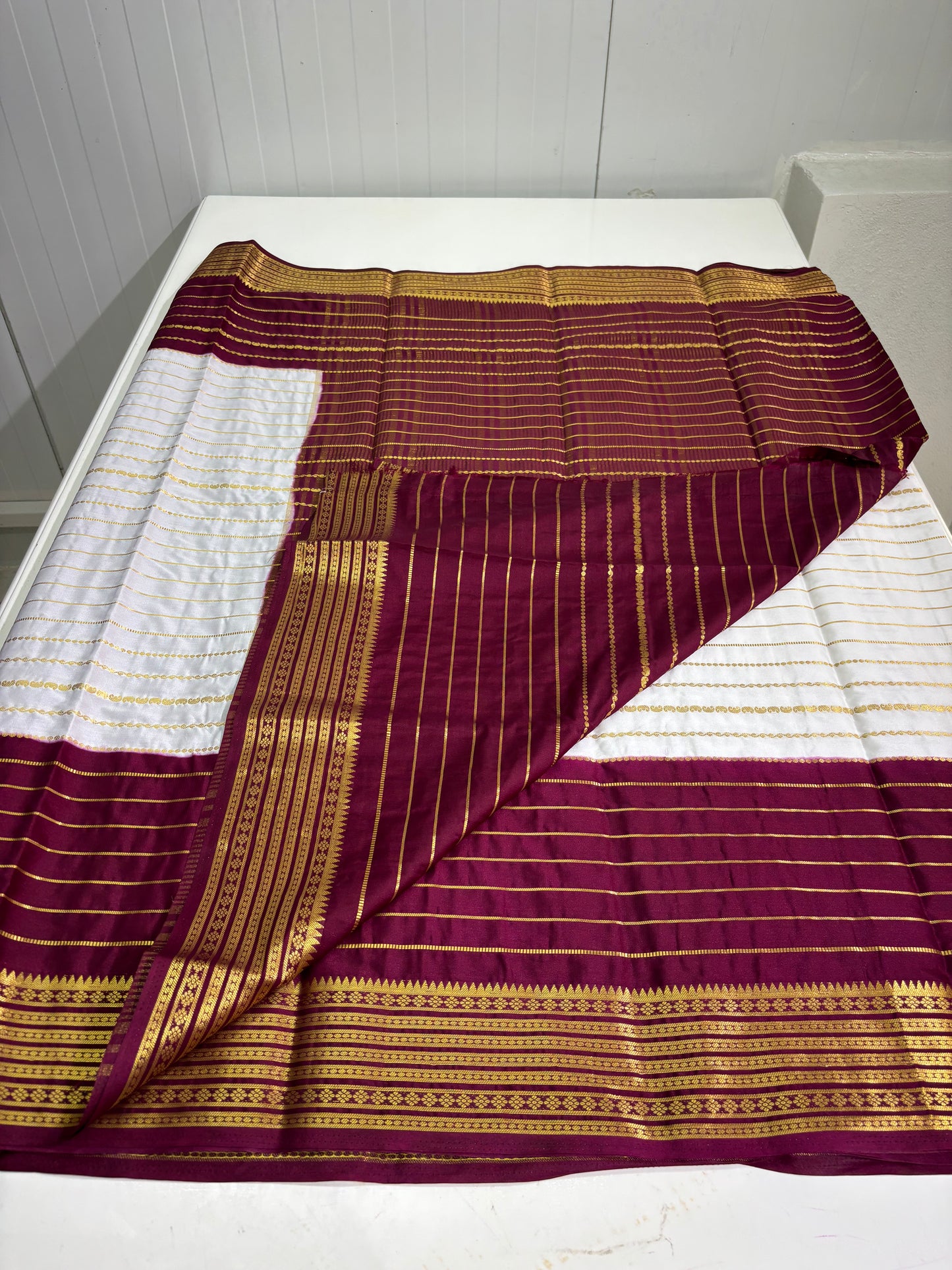 Semi Mysore Crepe (2D Center White)