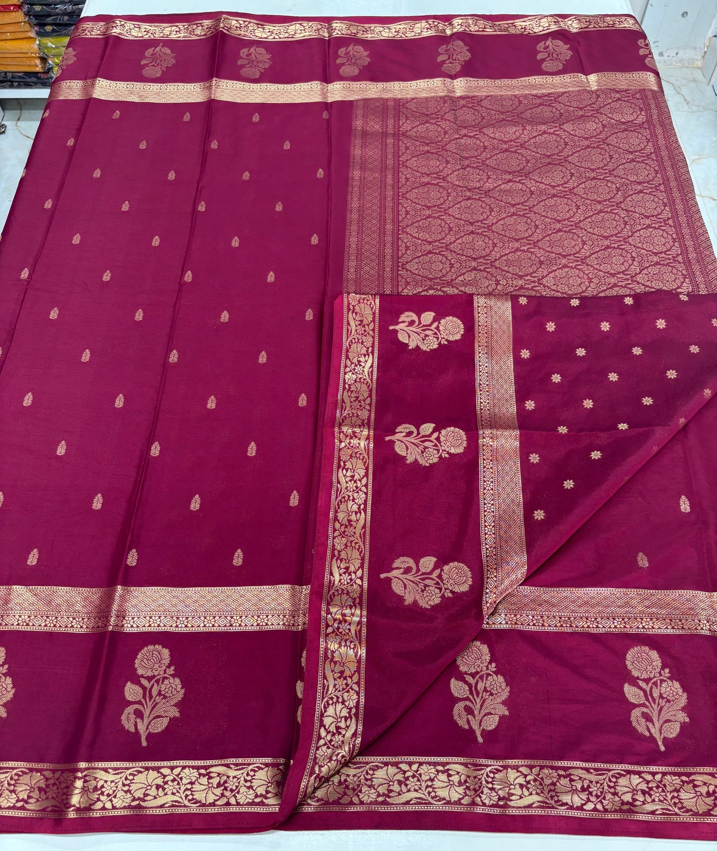 Semi Mysore Crepe (Premium, Floral Bentex and Grand Pallu)