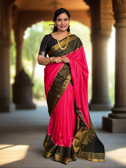 Semi Mysore Crepe (BS Big Border Sequence Lines)
