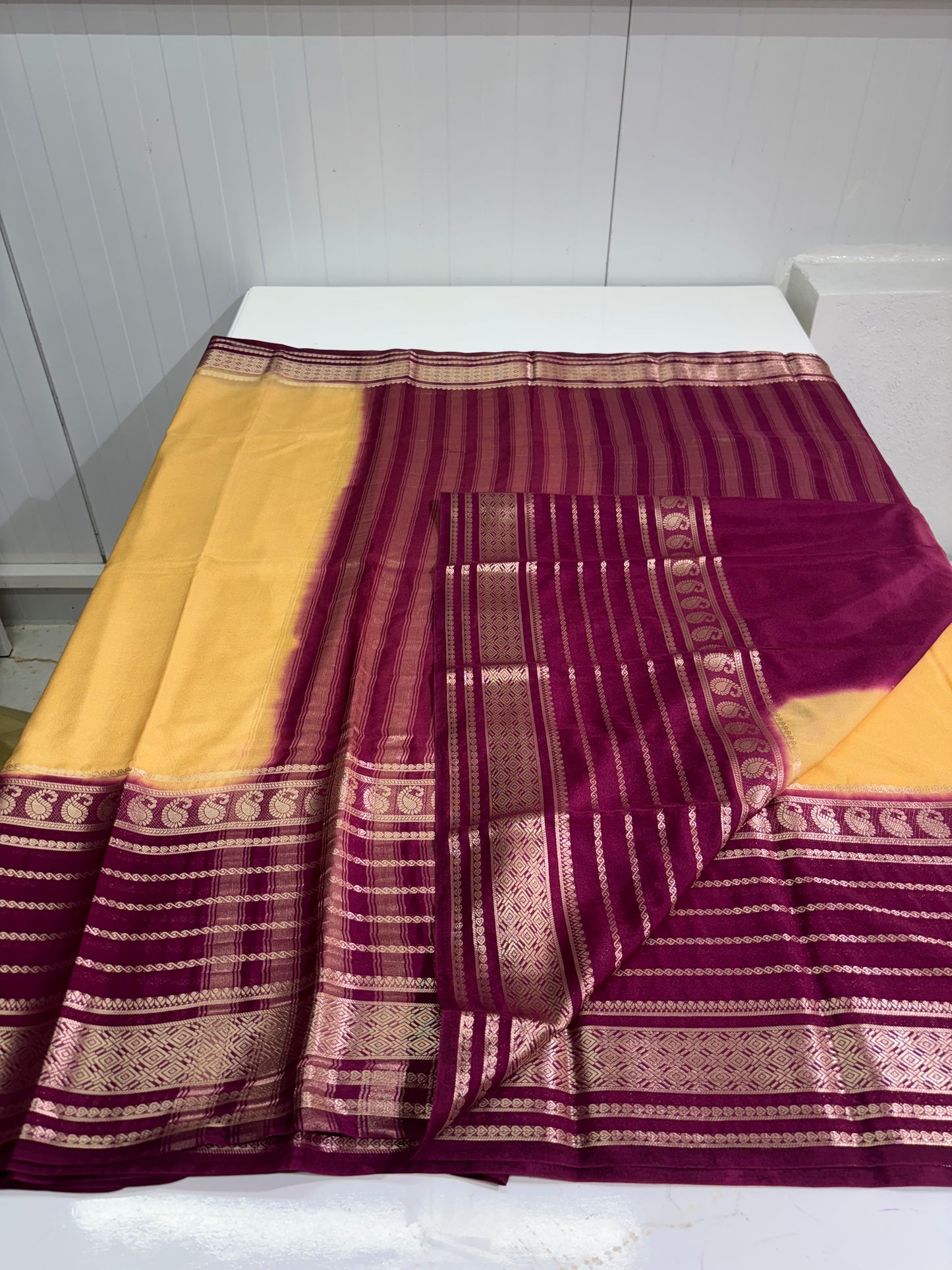 Semi Mysore Crepe (SS Big Mango Border)