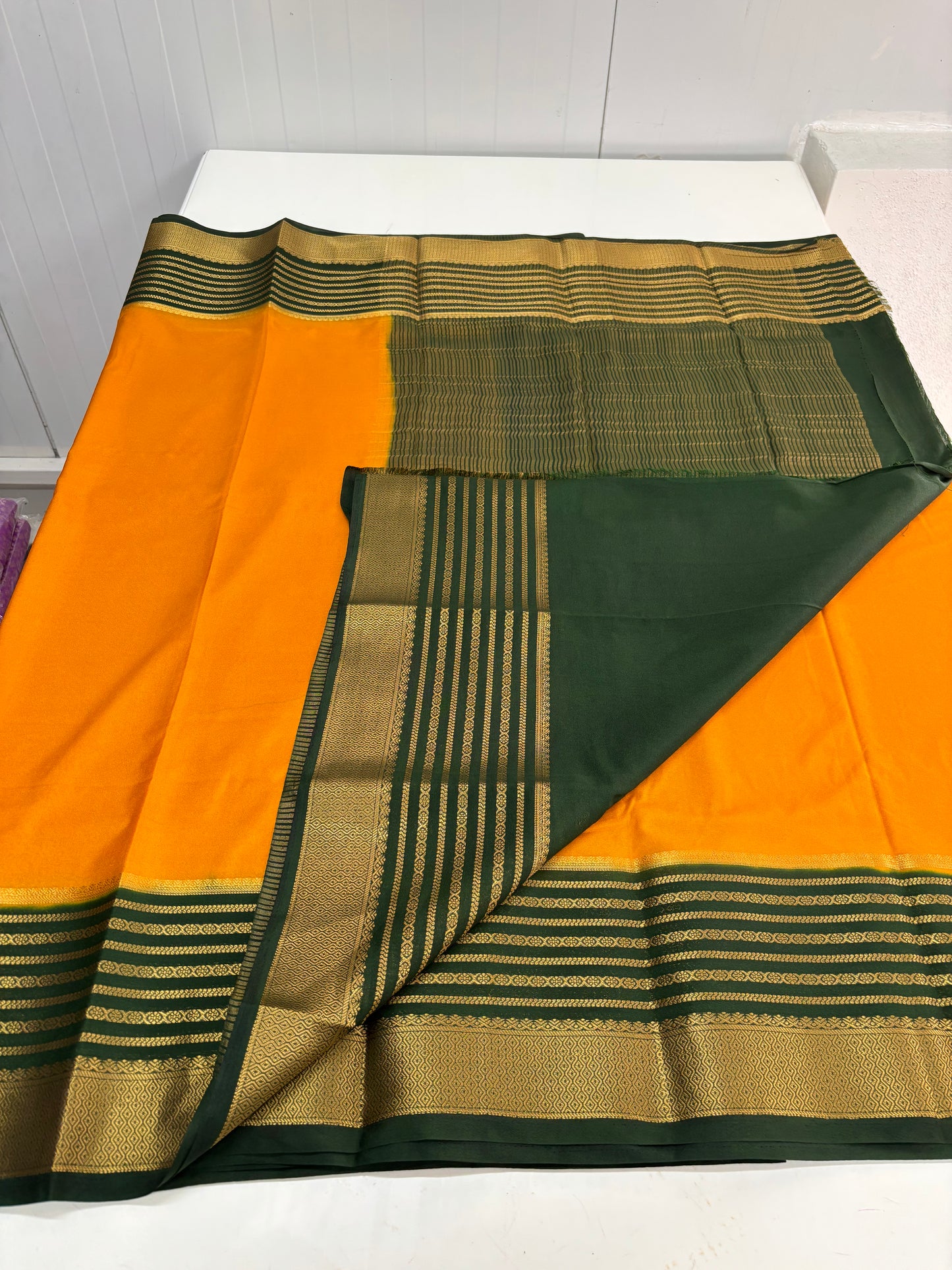 Semi Mysore Crepe (BS Big Border Sequence Lines)