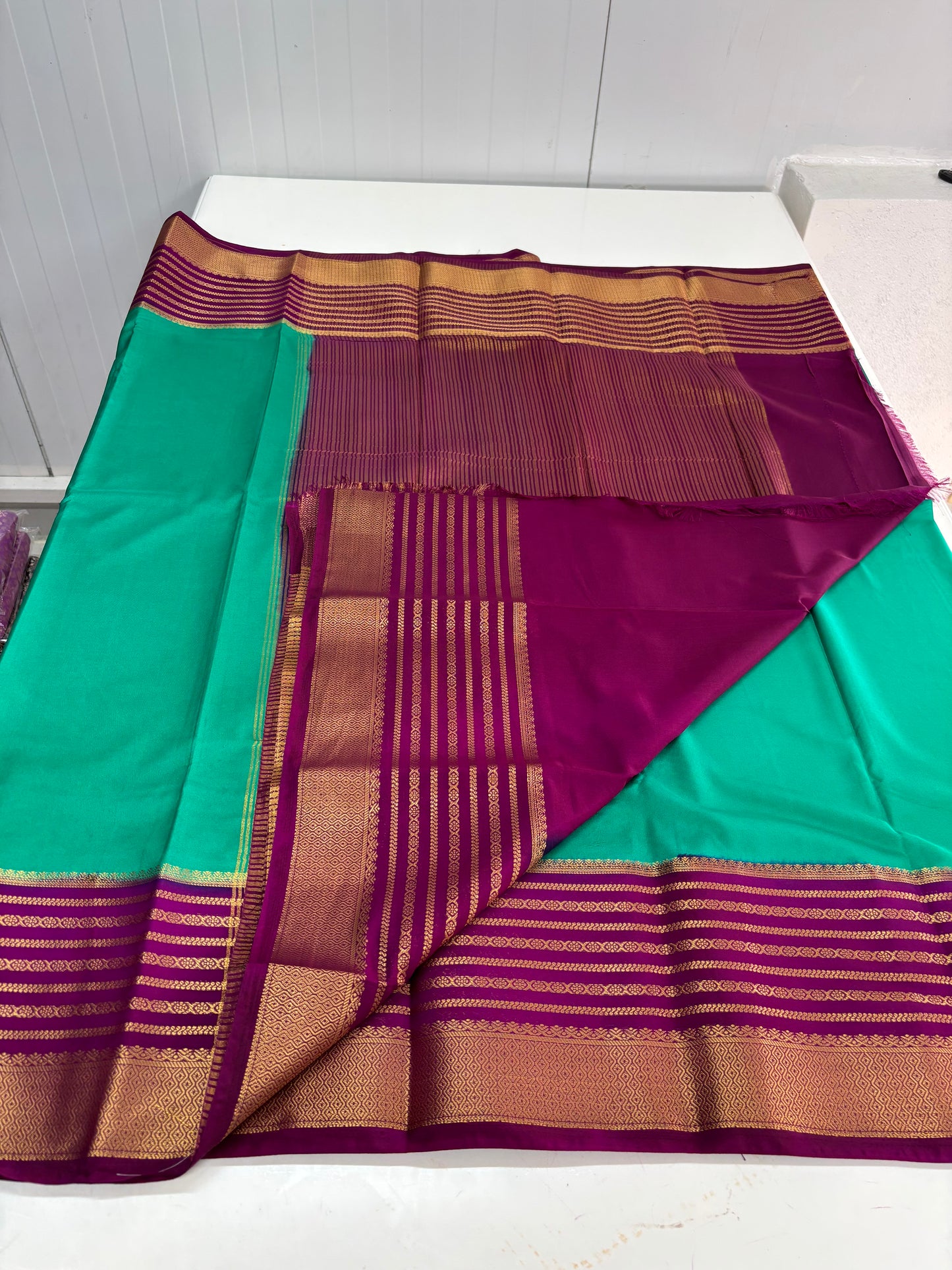 Semi Mysore Crepe (BS Big Border Sequence Lines)