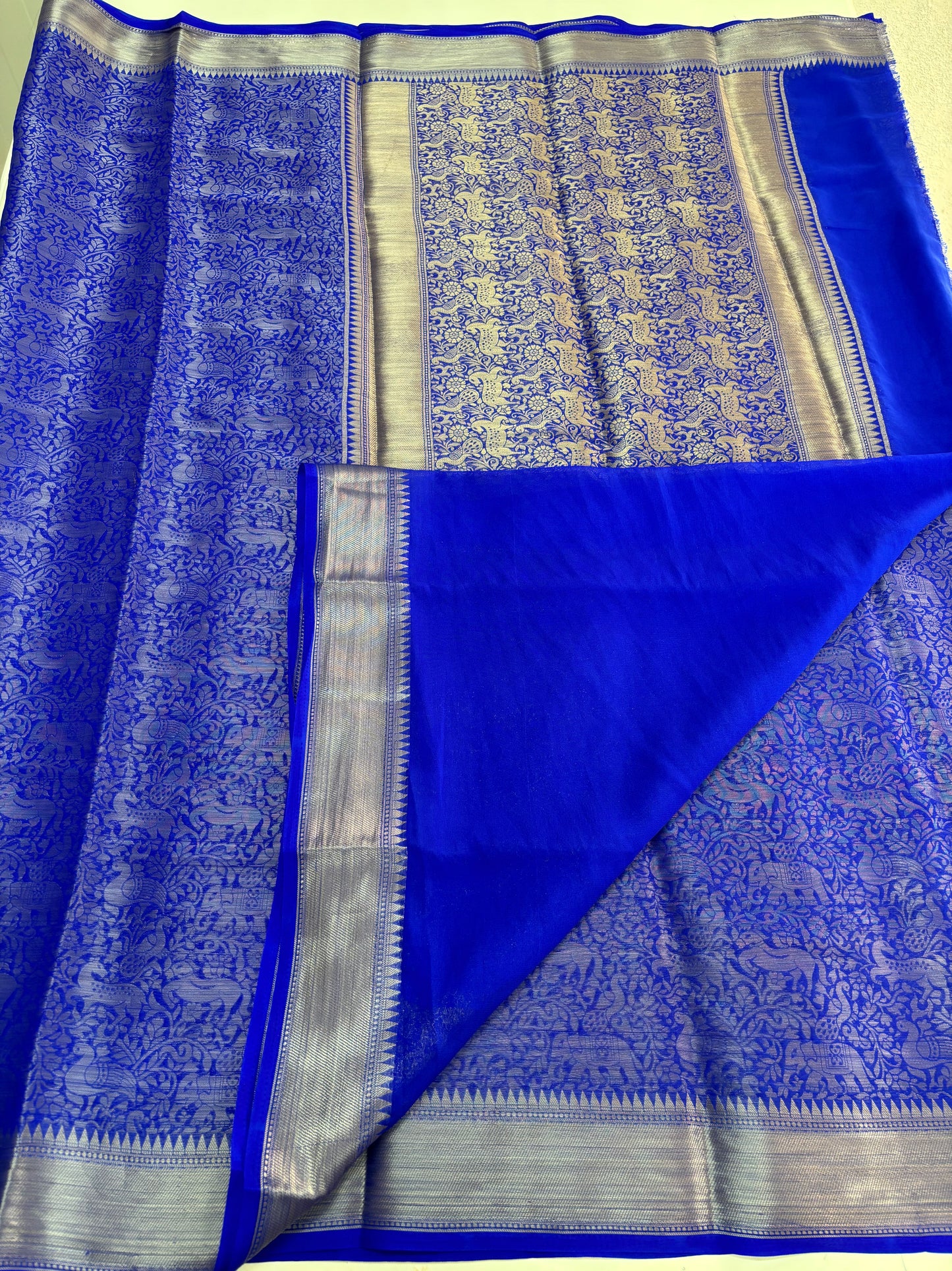 Semi Mysore Brocade (Self Colour, Kanchi Border)