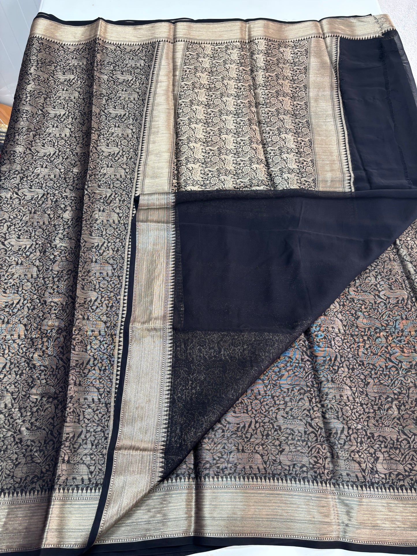 Semi Mysore Brocade (Self Colour, Kanchi Border)