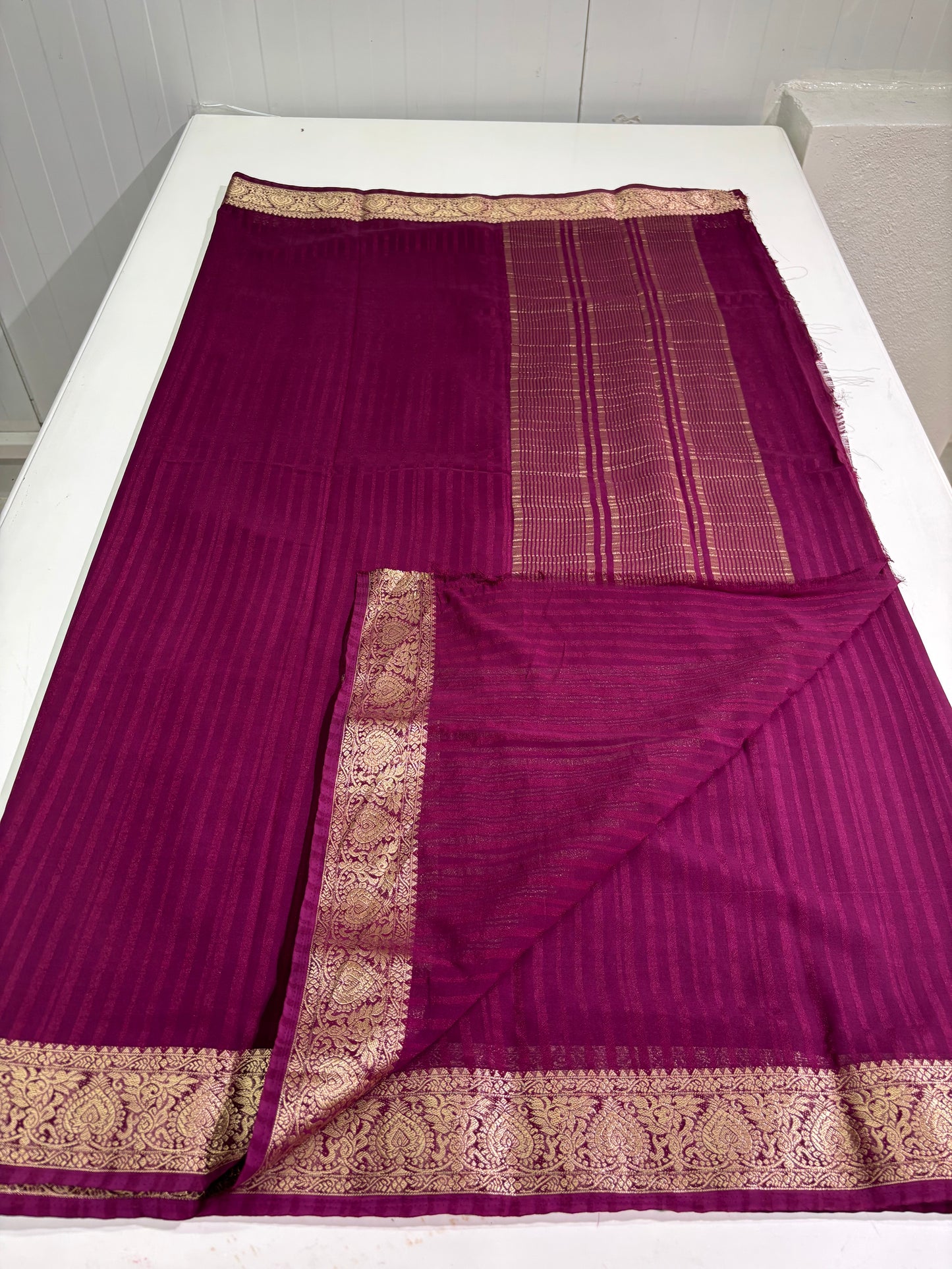 Embossed Georgette (Leaf Border)