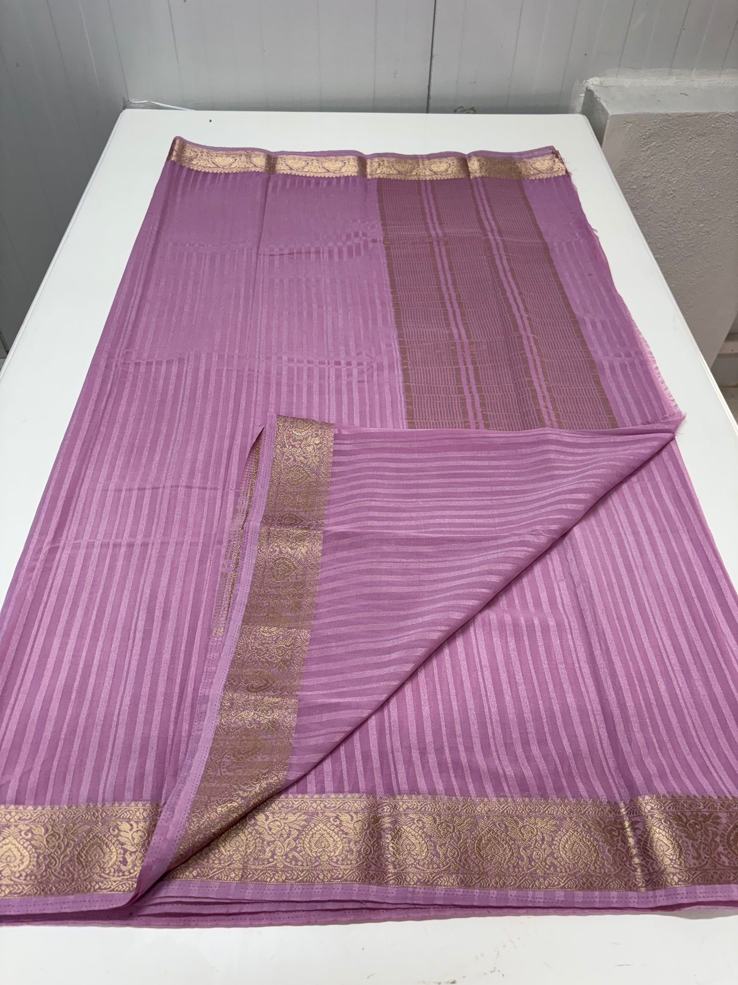 Embossed Georgette (Leaf Border)