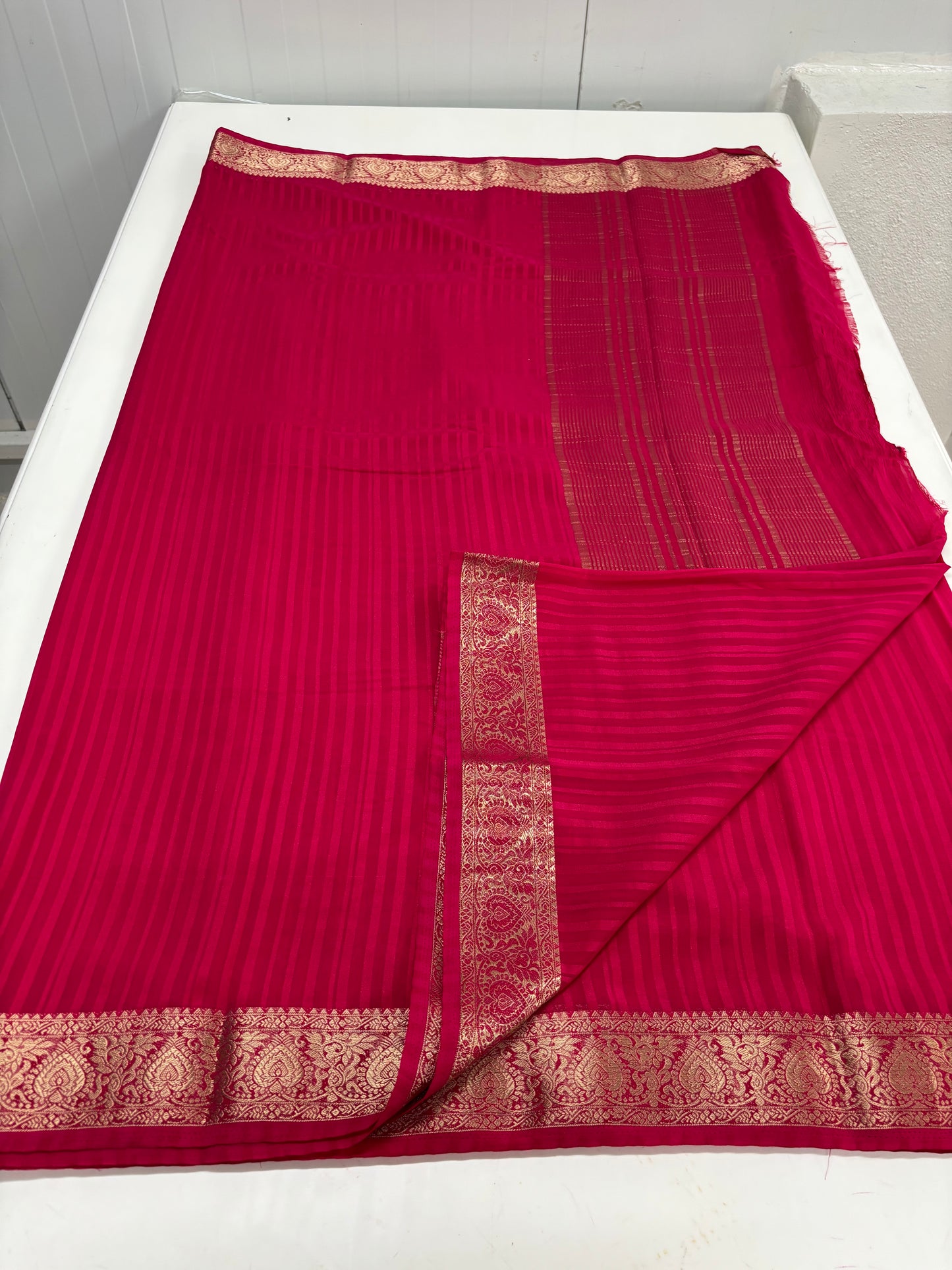Embossed Georgette (Leaf Border)