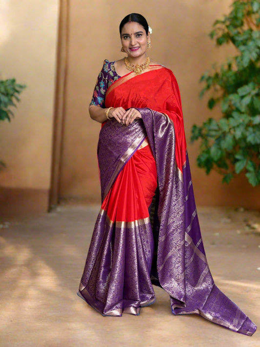 Semi Mysore Crepe (Half and Half Brocade)